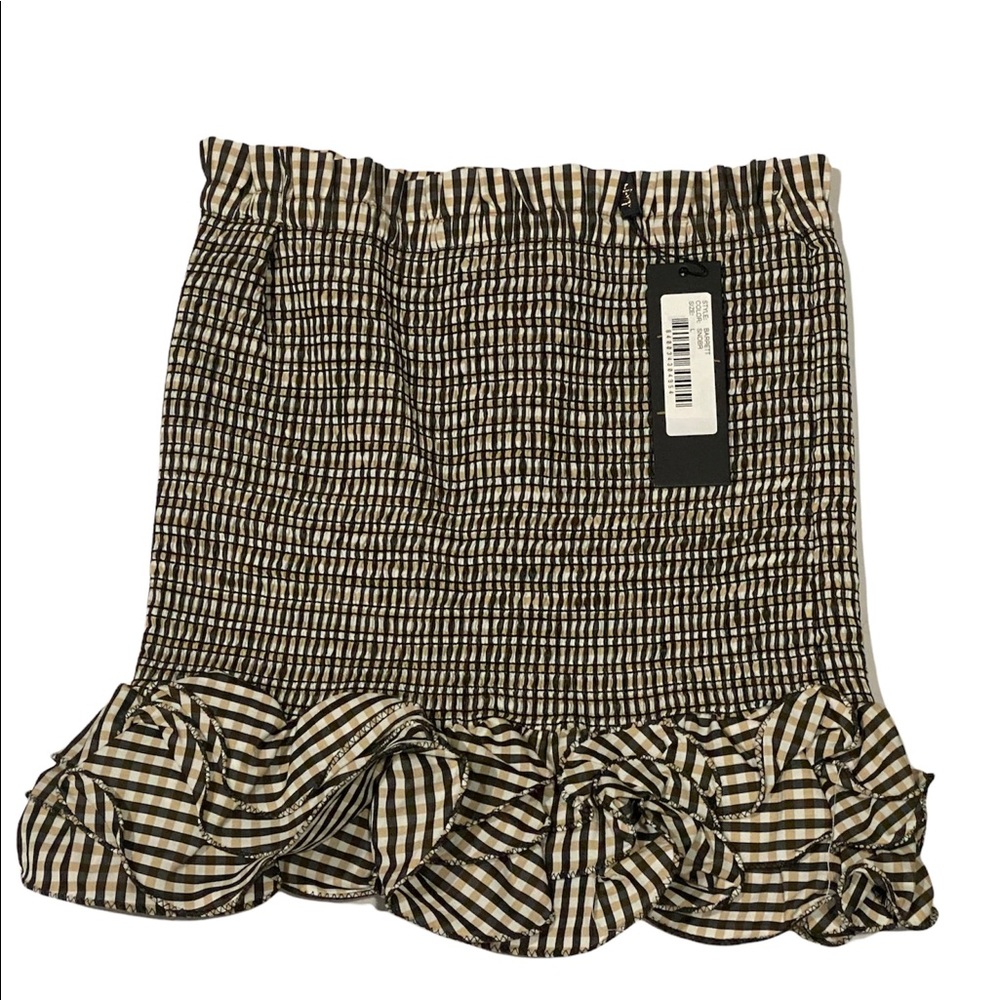 Petersyn Barrett Skirt Sandbar Check NEW NWT Large Reg $245 - Picture 2 of 2